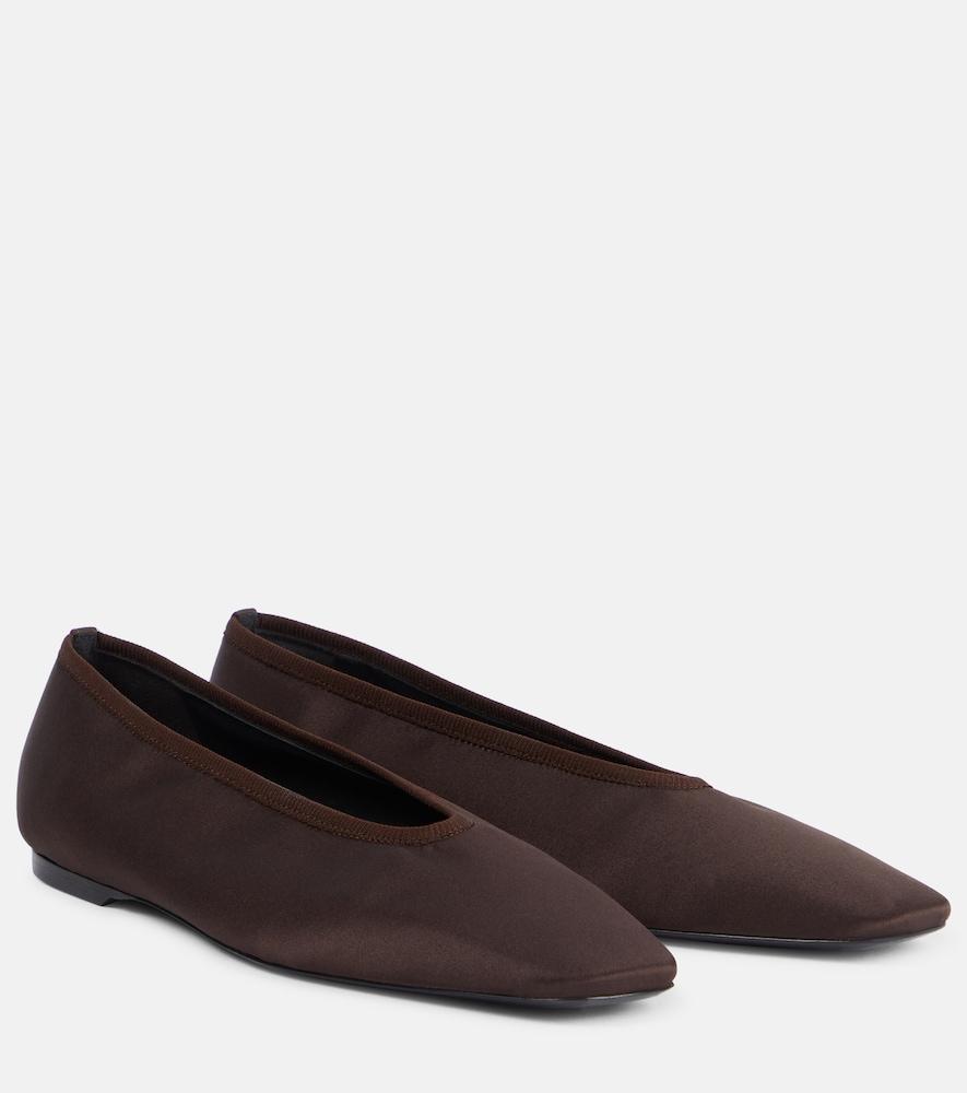 toteme satin ballet flats