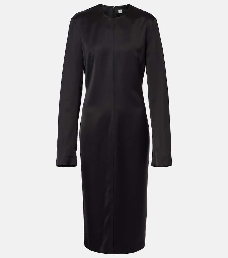 toteme satin midi dress