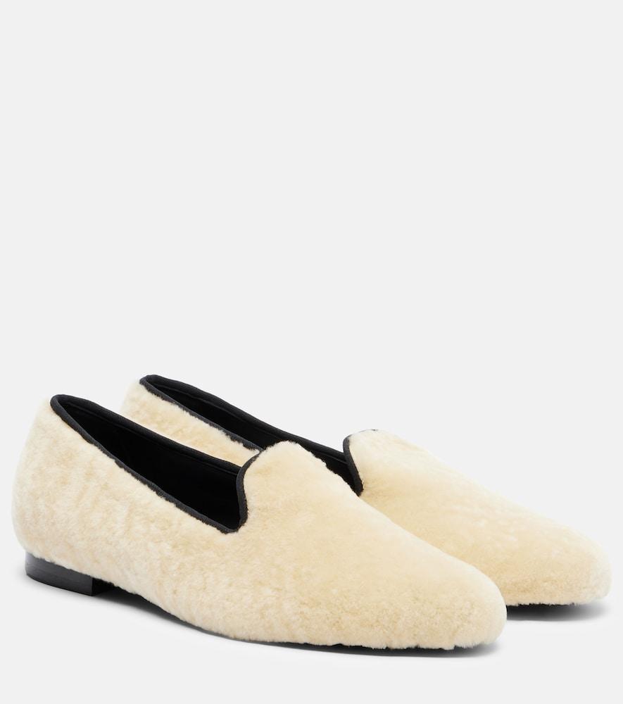 toteme shearling loafers