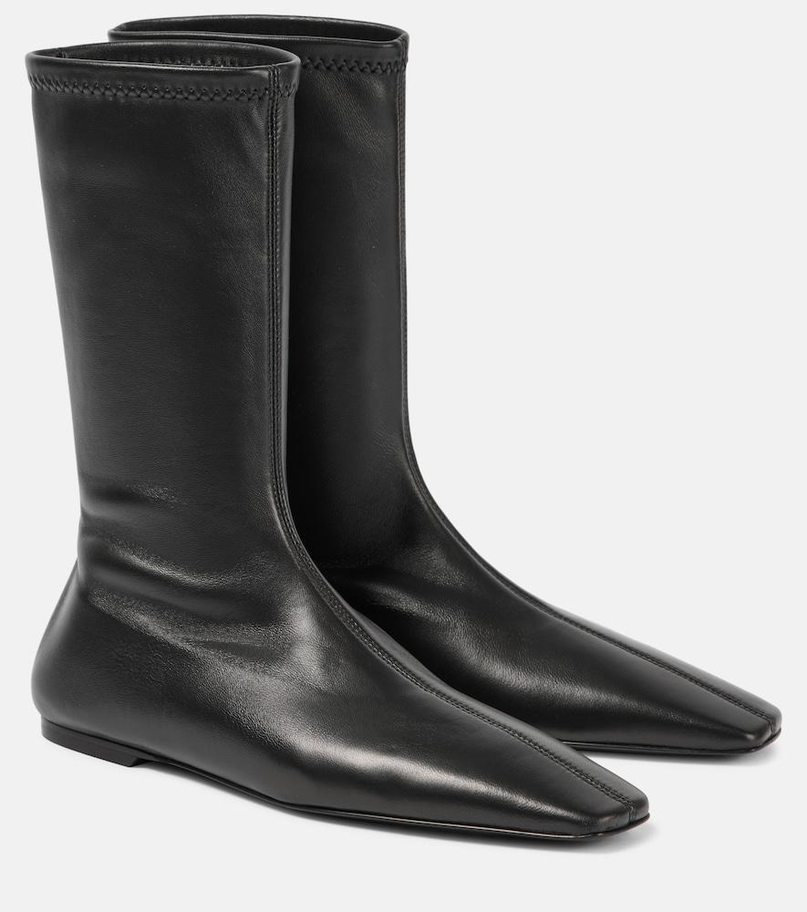 toteme sock leather sock boots