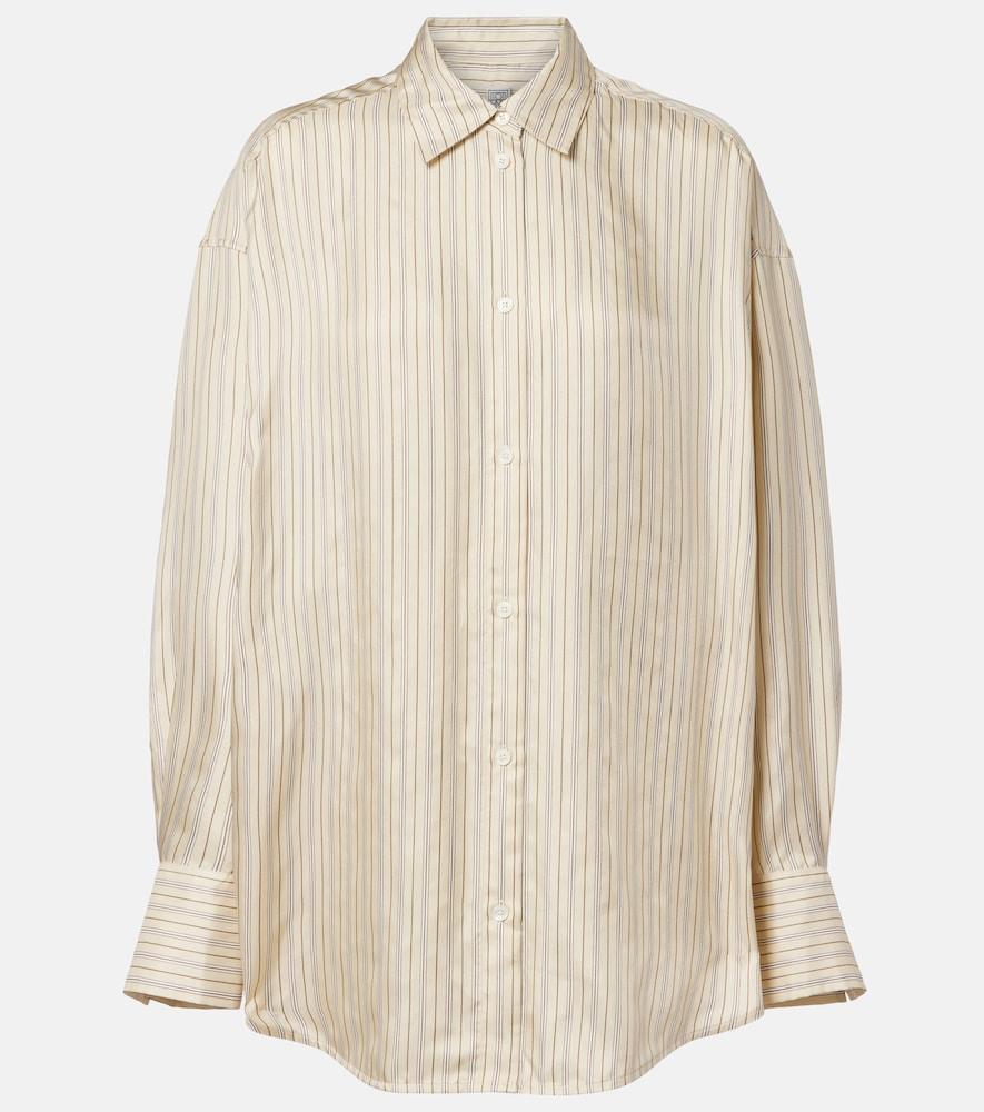 toteme striped silk shirt