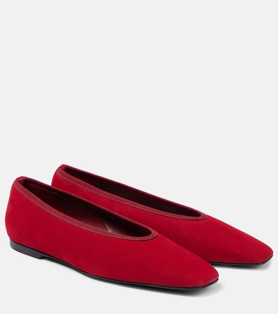 toteme suede ballet flats