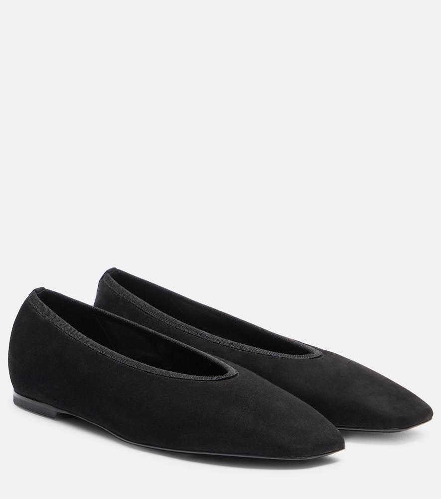 toteme suede ballet flats