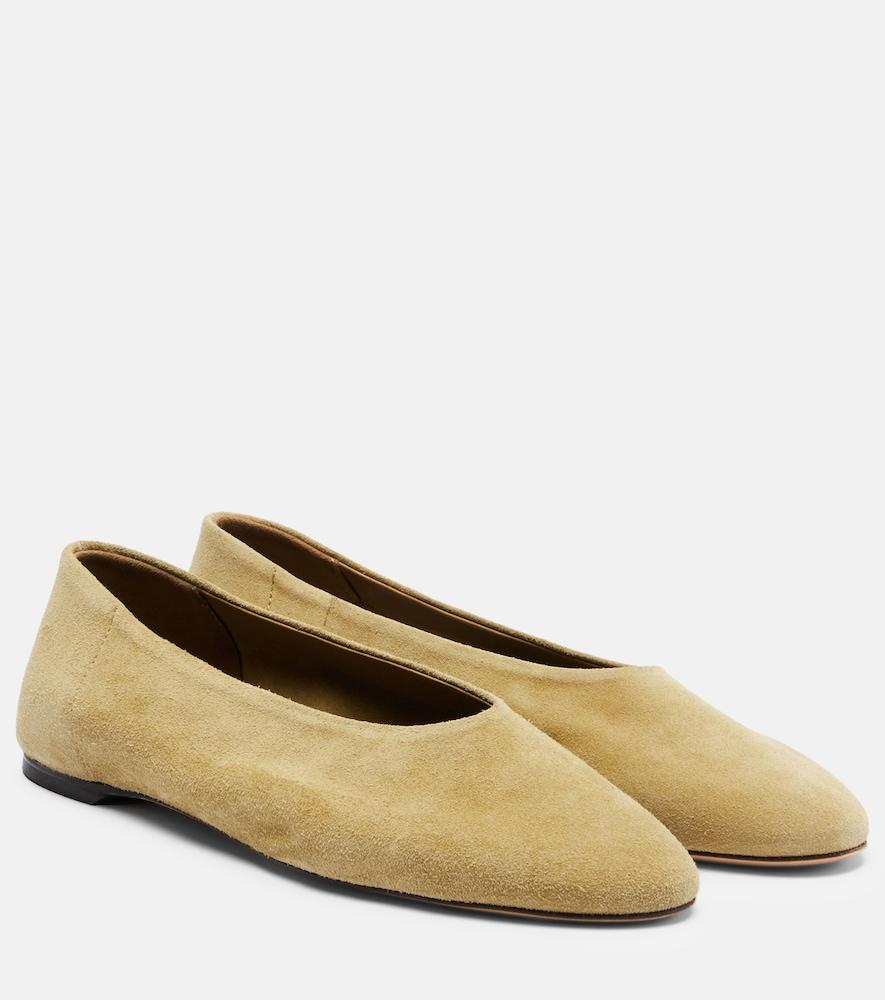 toteme suede ballet flats
