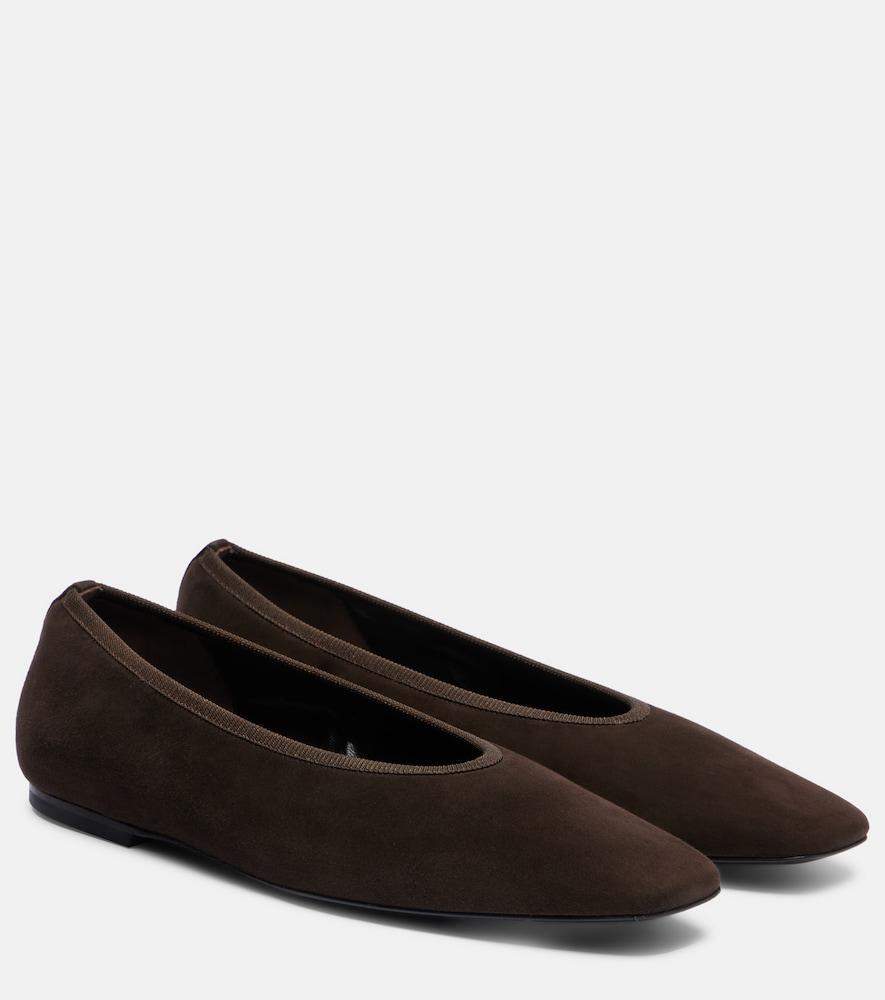 toteme suede ballet flats