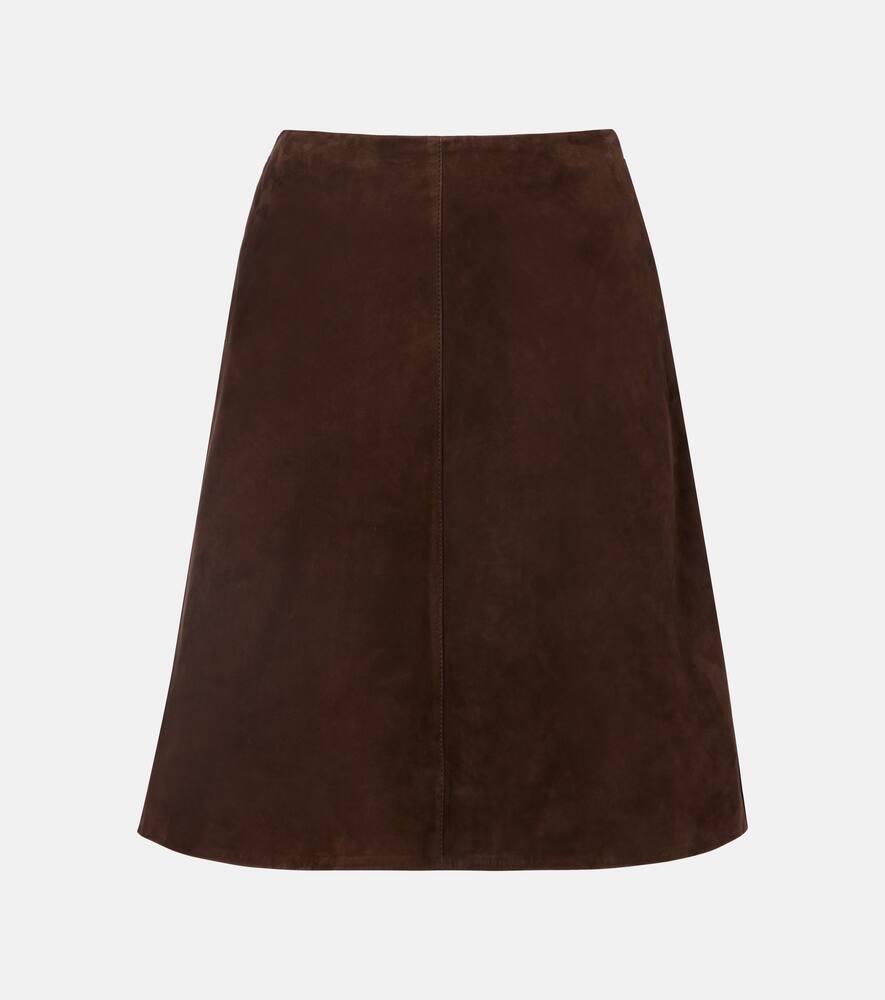 toteme suede miniskirt