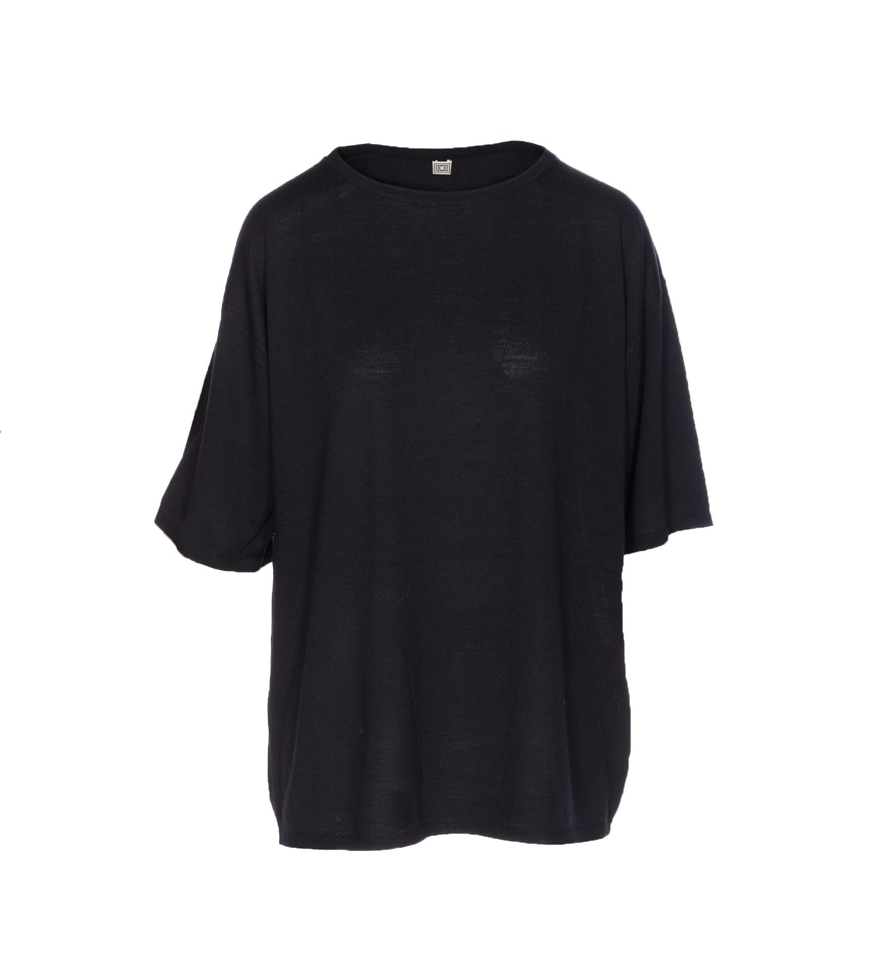 toteme t-shirts and polos black wool - women