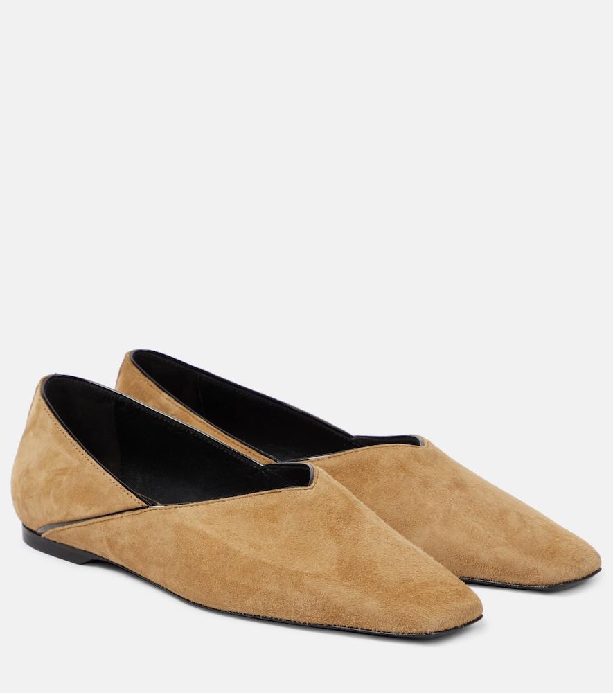 toteme the everyday flat suede ballet flats