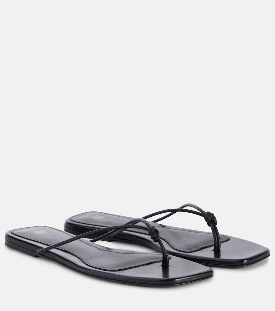 toteme the knot leather thong sandals