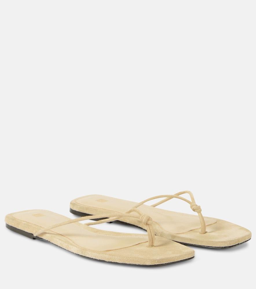 toteme the knot suede thong sandals