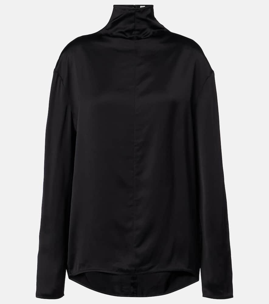 toteme turtleneck satin top