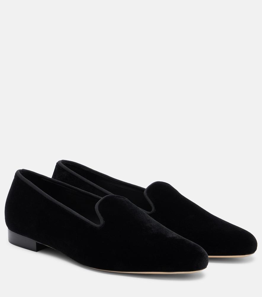 toteme velvet loafers