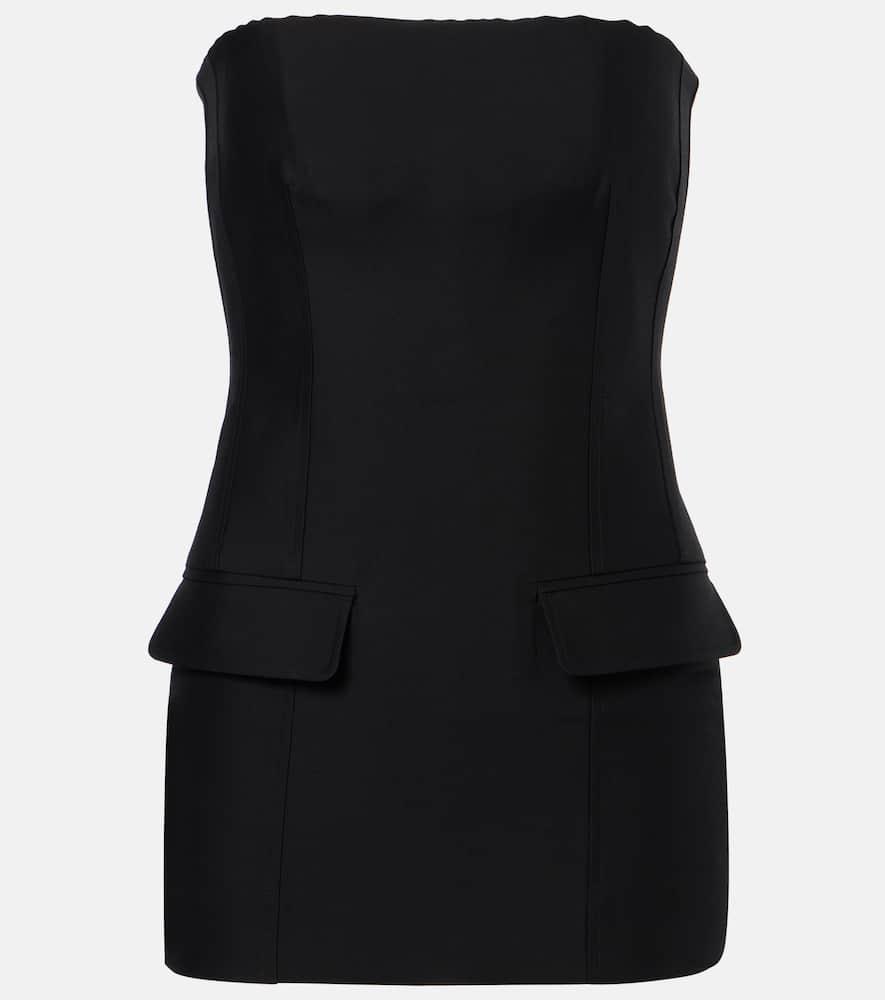 toteme wool and silk crêpe top