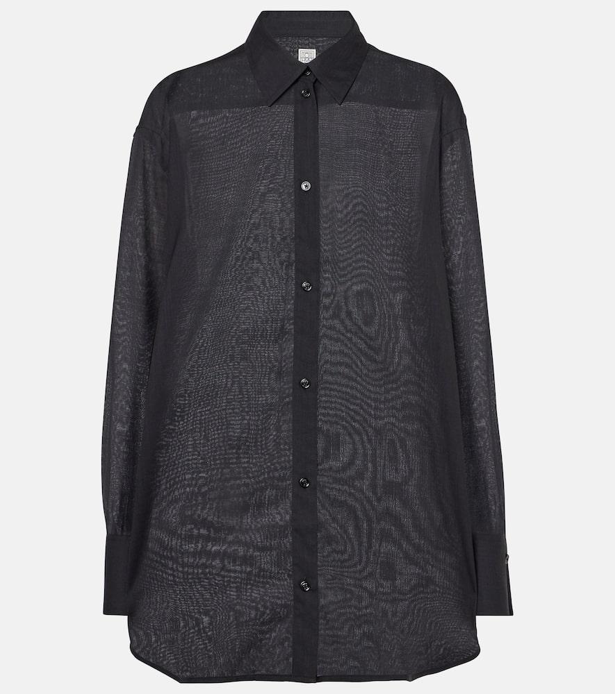 toteme wool voile shirt