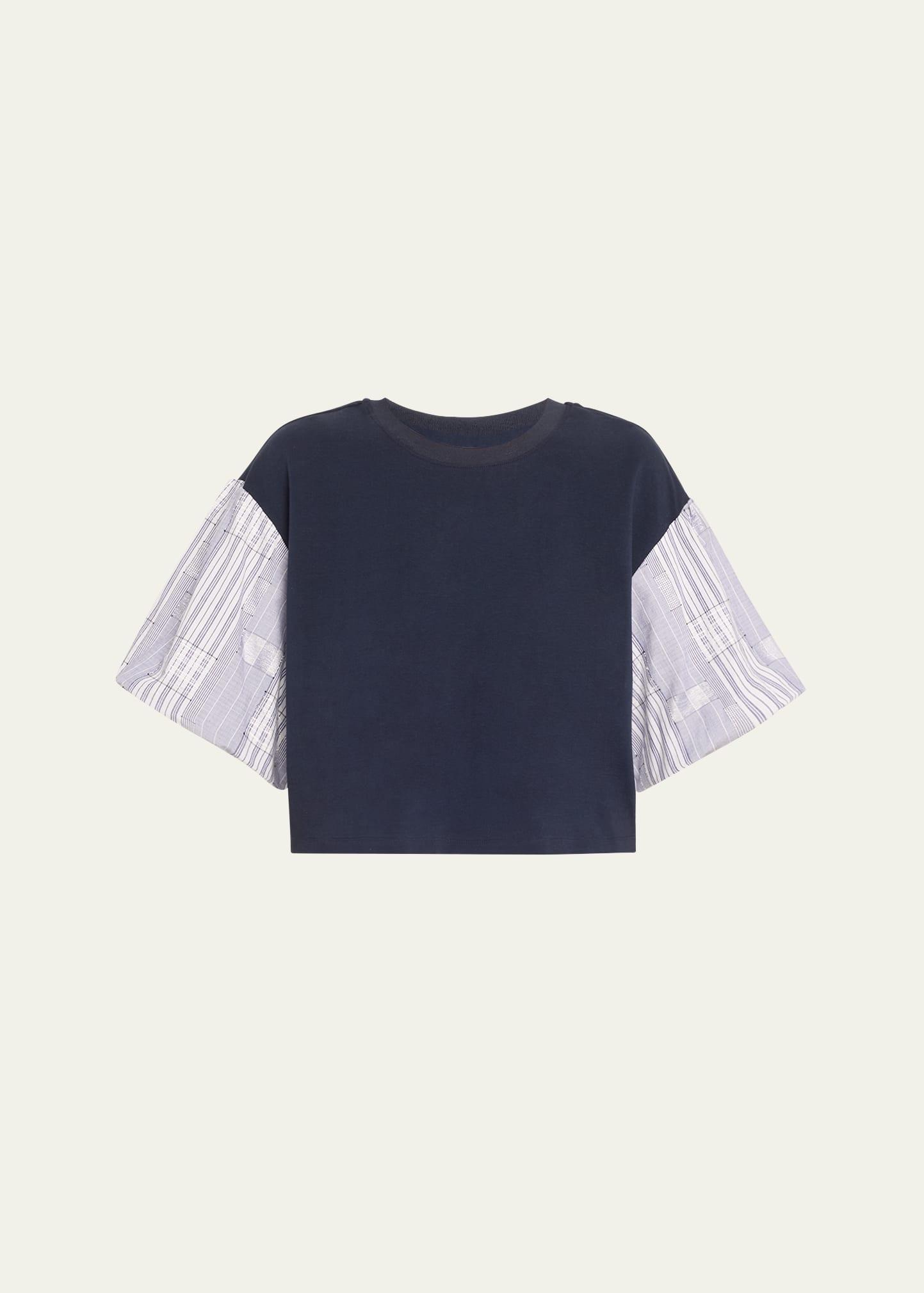 toula puff-sleeve combo top