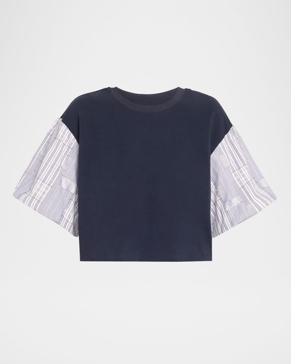 toula puff-sleeve combo top
