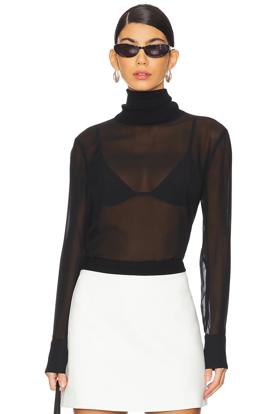 toulon long sleeve mix turtleneck sweater