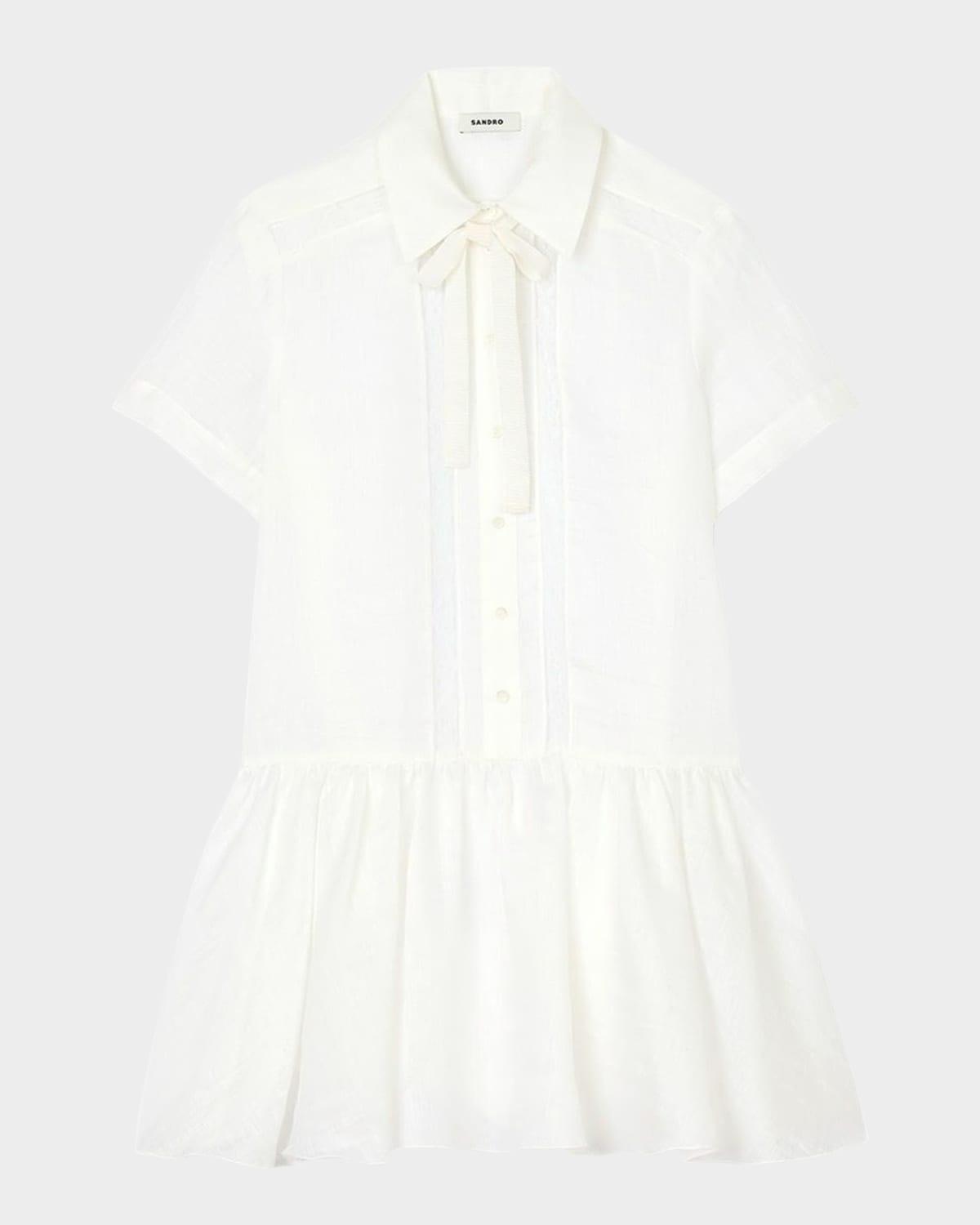 toulouse linen-blend shirtdress