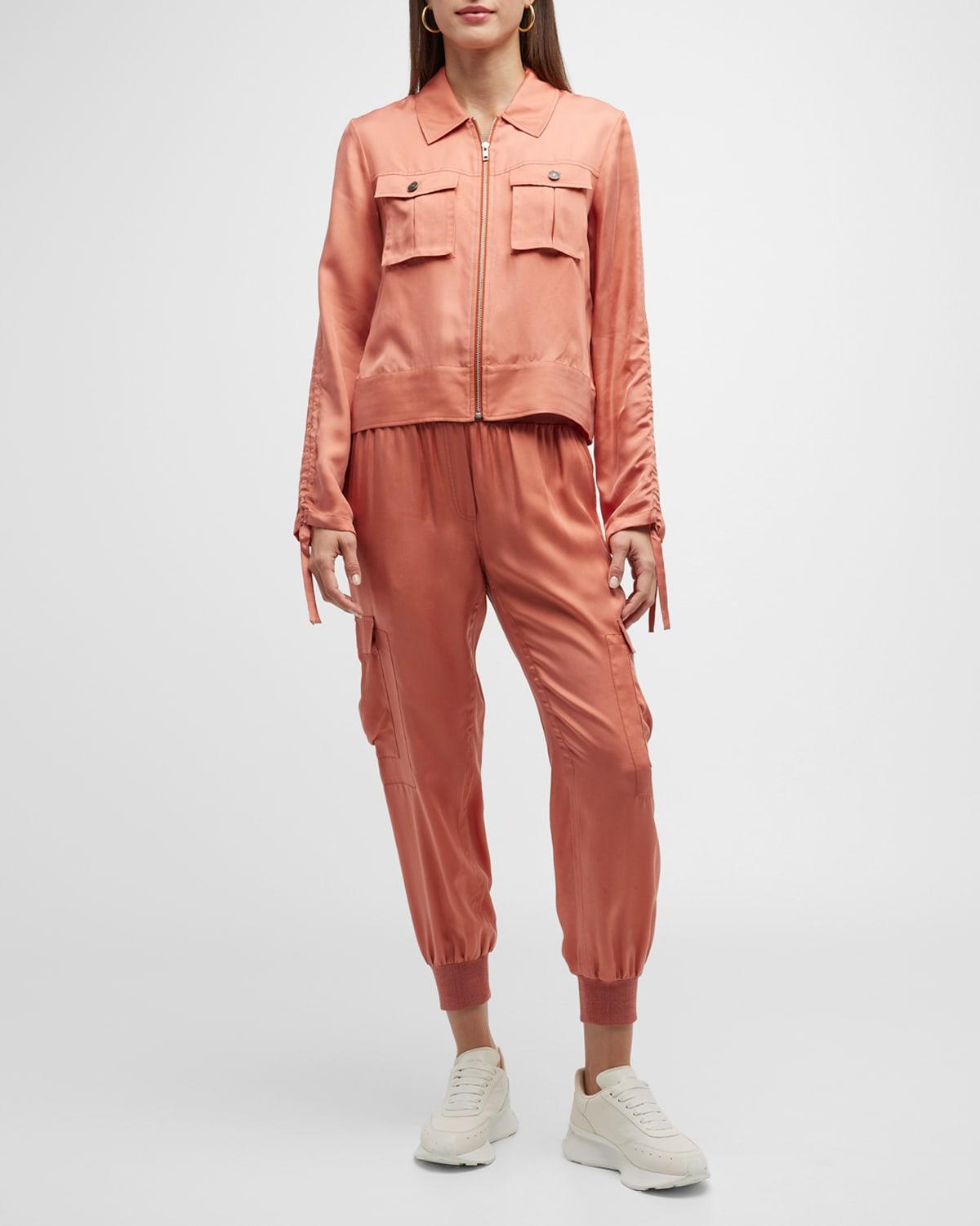 tous les jours giles satin jogger pants