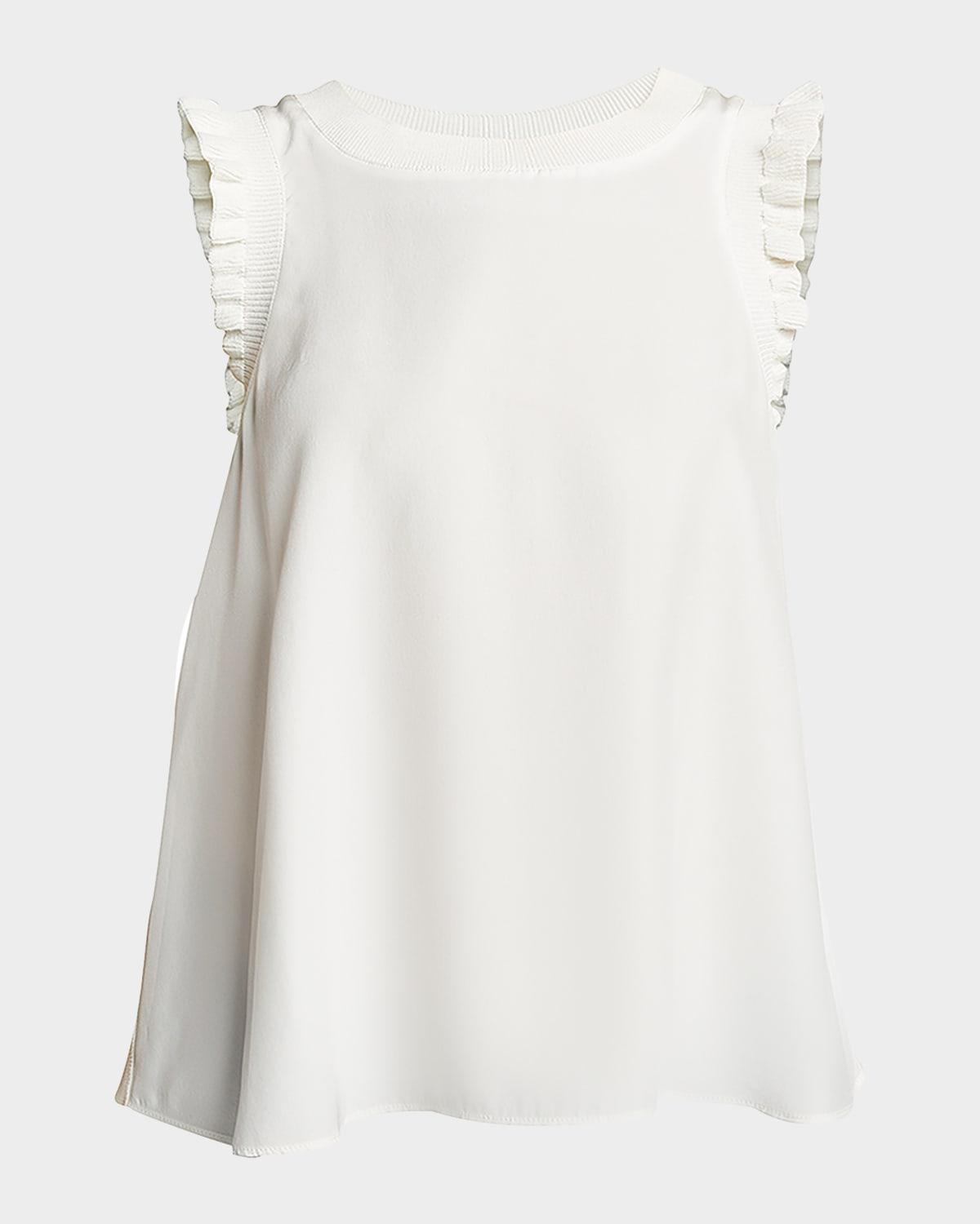 tous les jours lenore crewneck sleeveless silk top