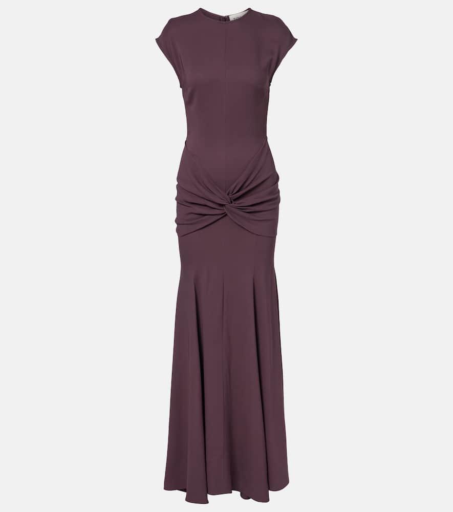 tove ames gathered jersey maxi dress