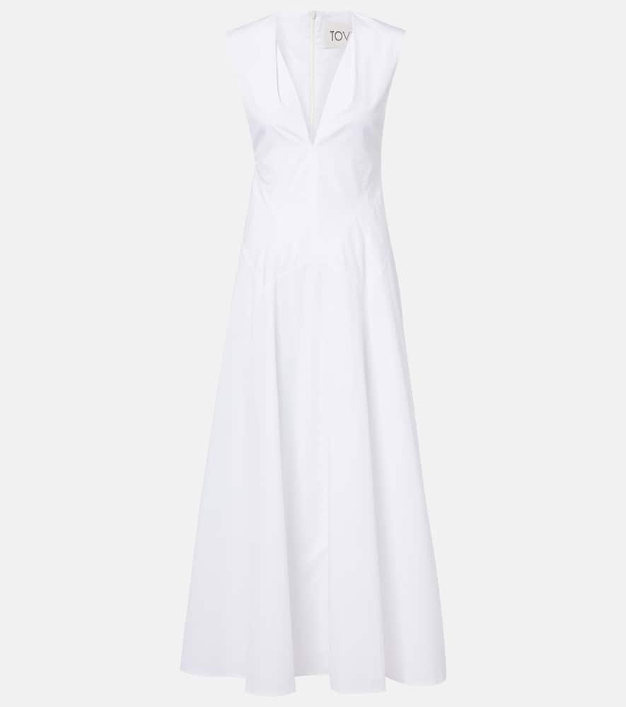 tove anisa cotton midi dress
