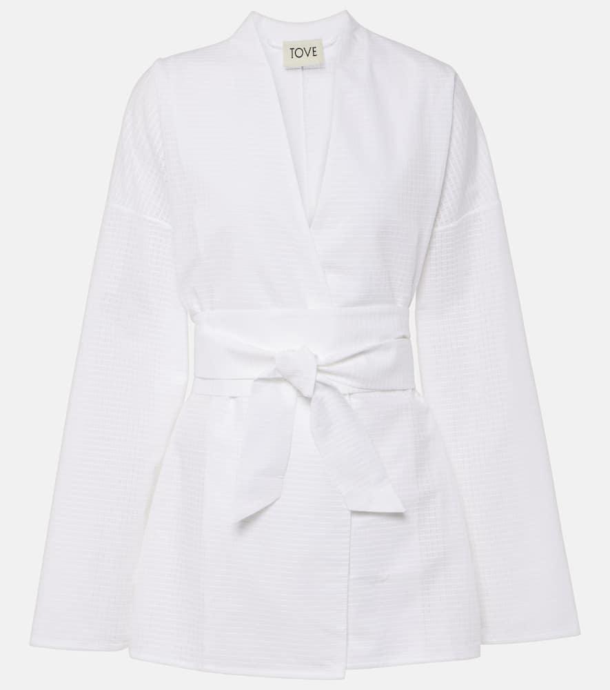 tove arya cotton wrap top