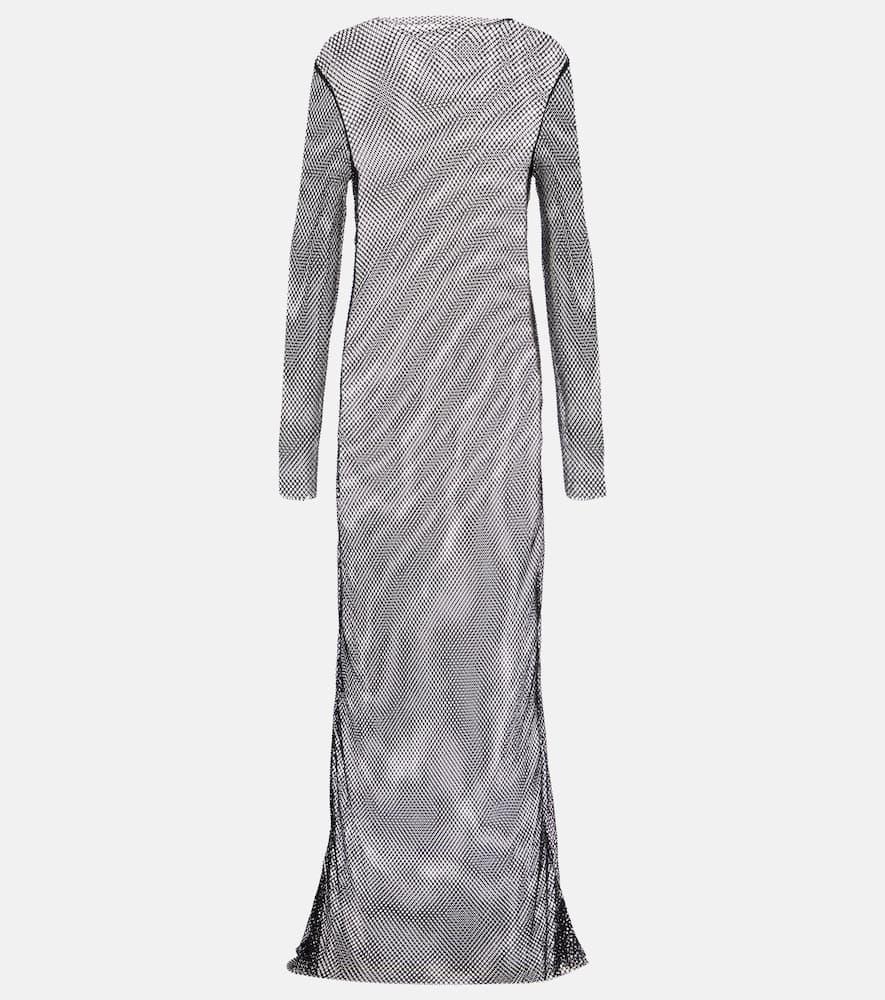 tove embellished mesh maxi dress