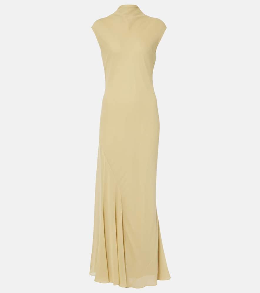 tove erin silk chiffon maxi dress