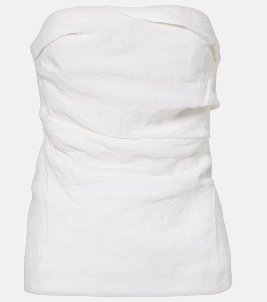 tove izel draped linen top