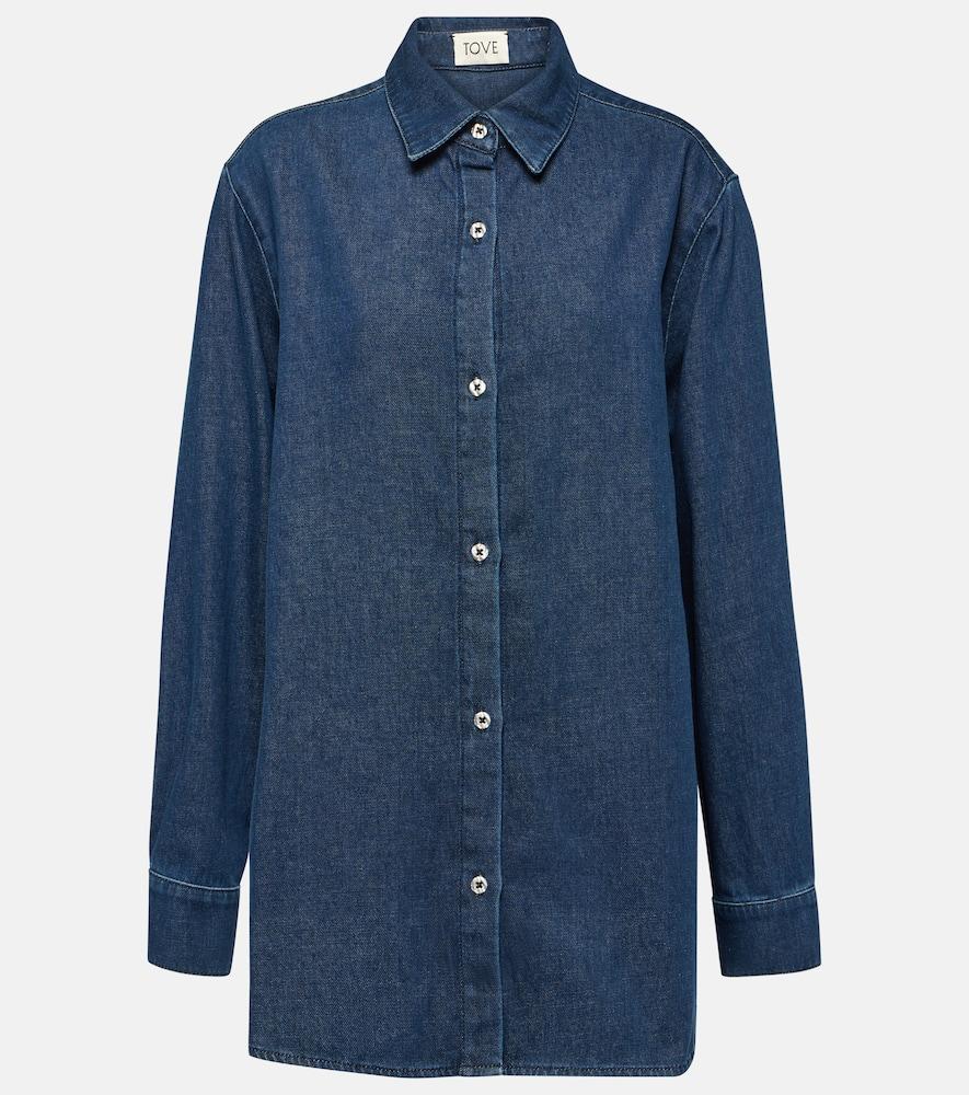 tove navie denim shirt