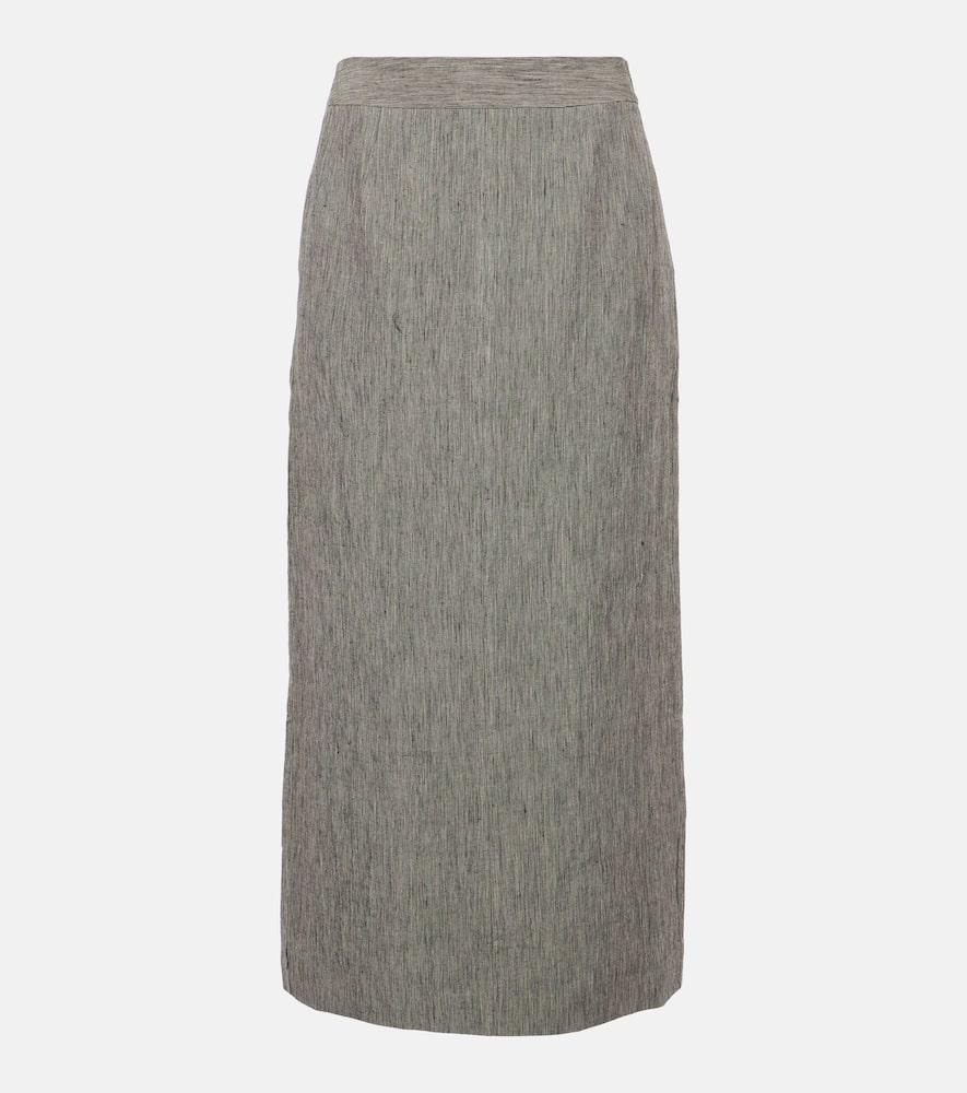 tove romilie linen maxi skirt