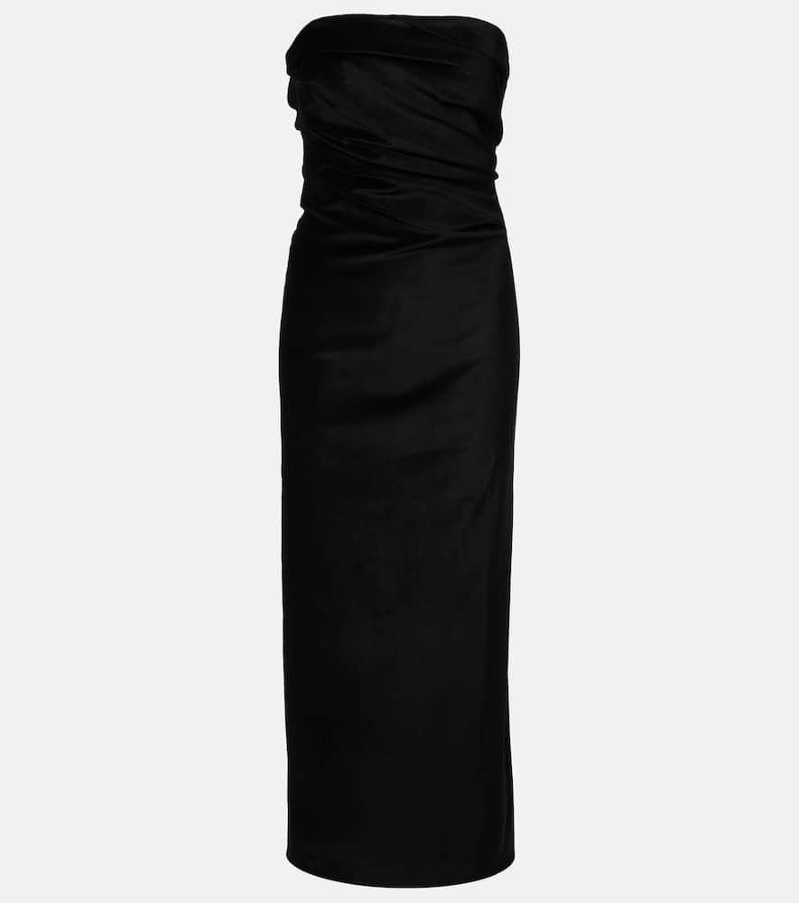 tove sabella velvet midi dress