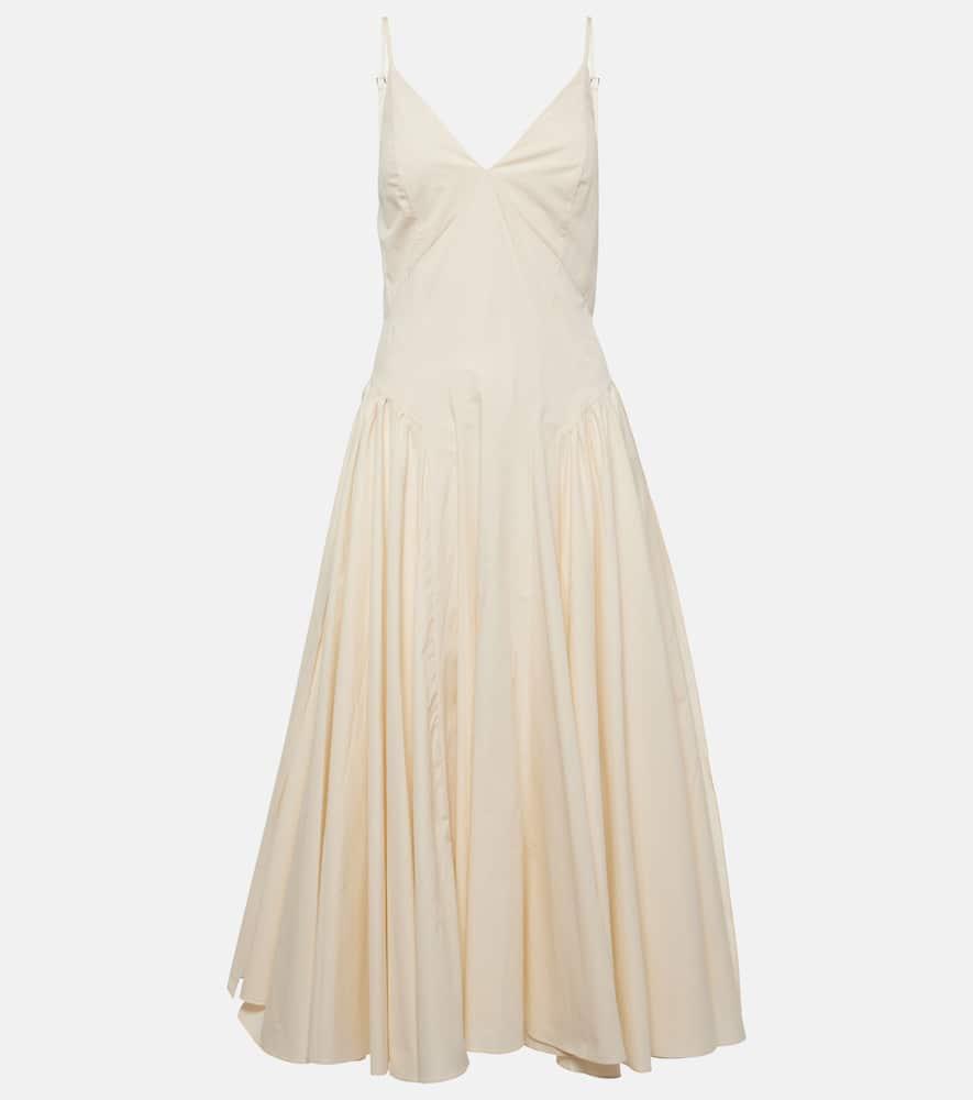 tove solene cotton poplin midi dress