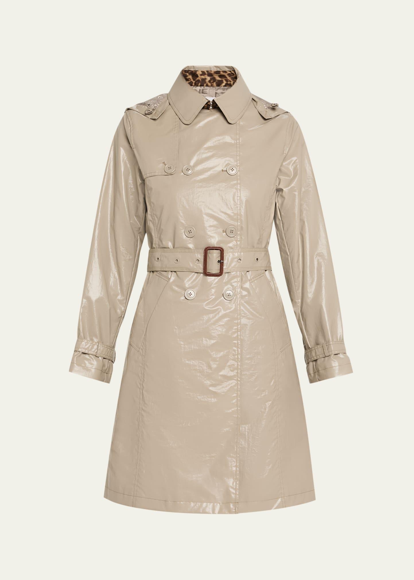 town belted trench coat