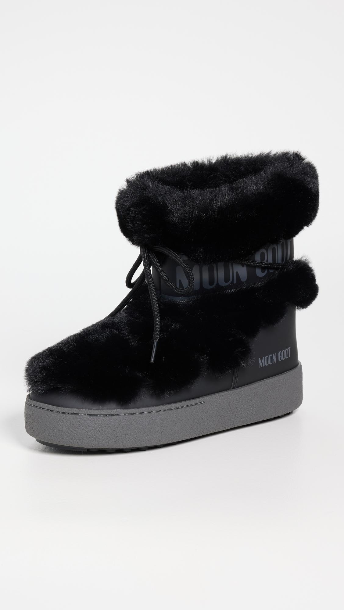 track faux fur boots