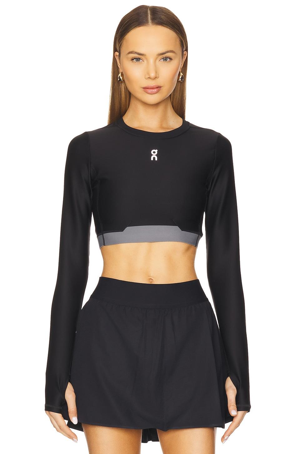 train long-sleeve crop top