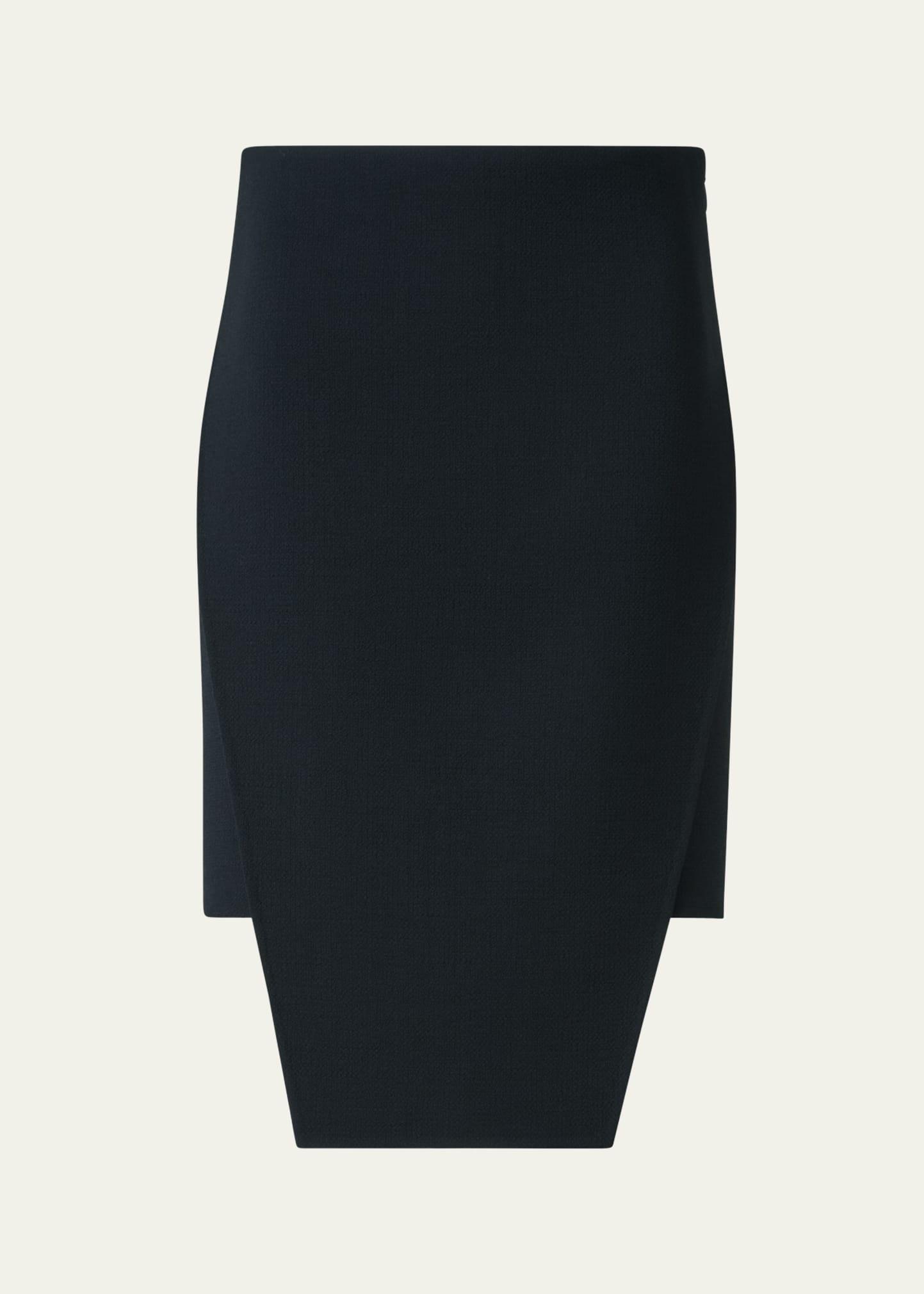 trapezoid apron mini skirt