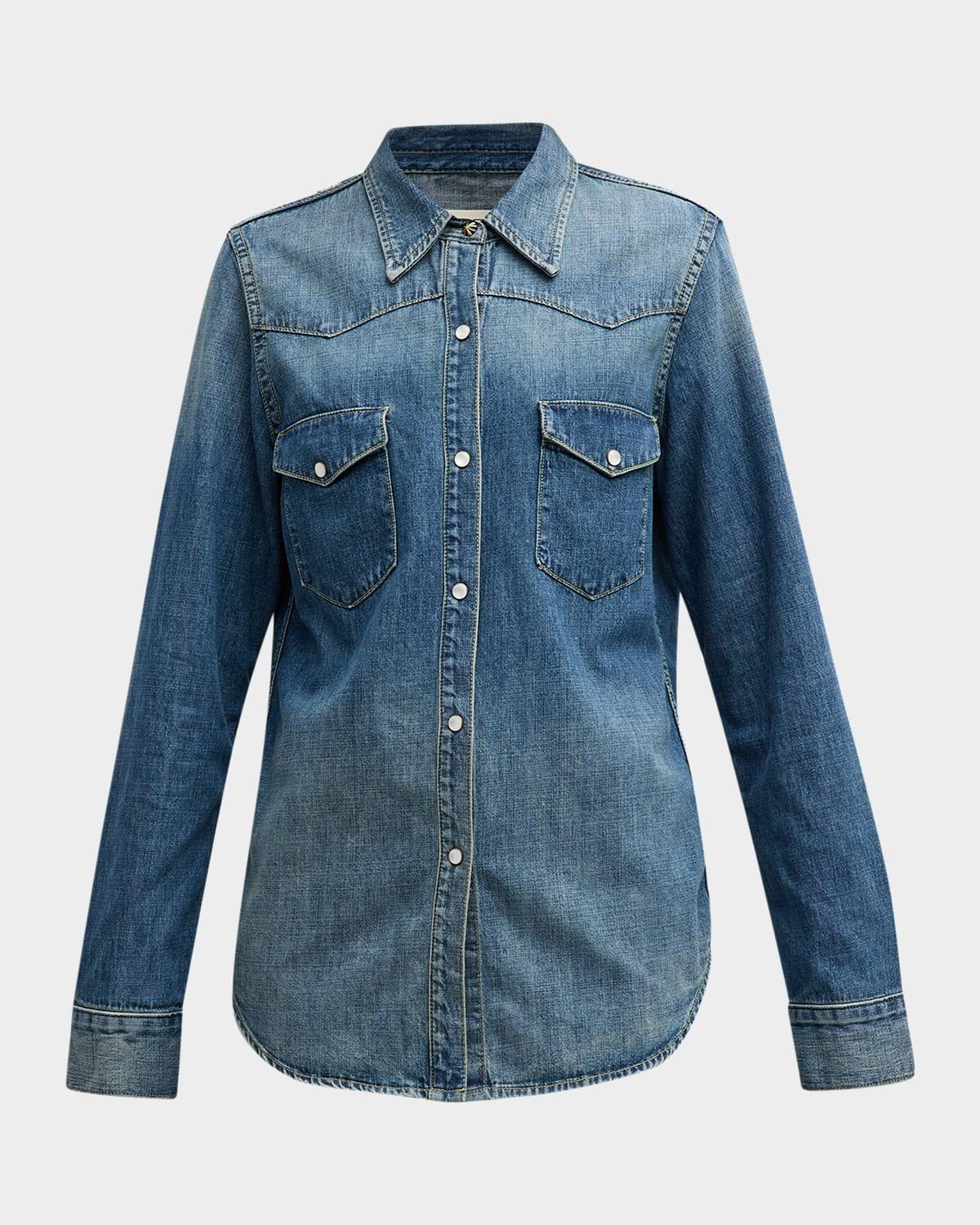 travis denim western shirt