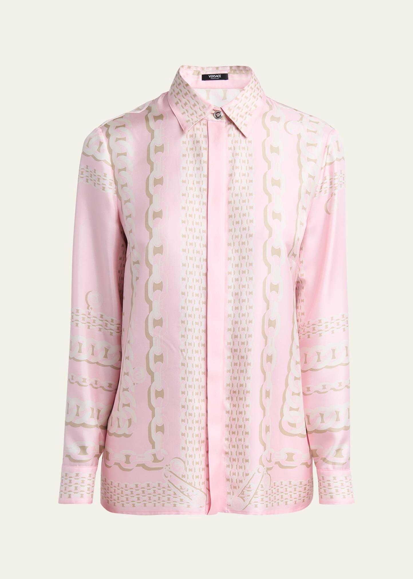 treasure foulard silk twill formal shirt