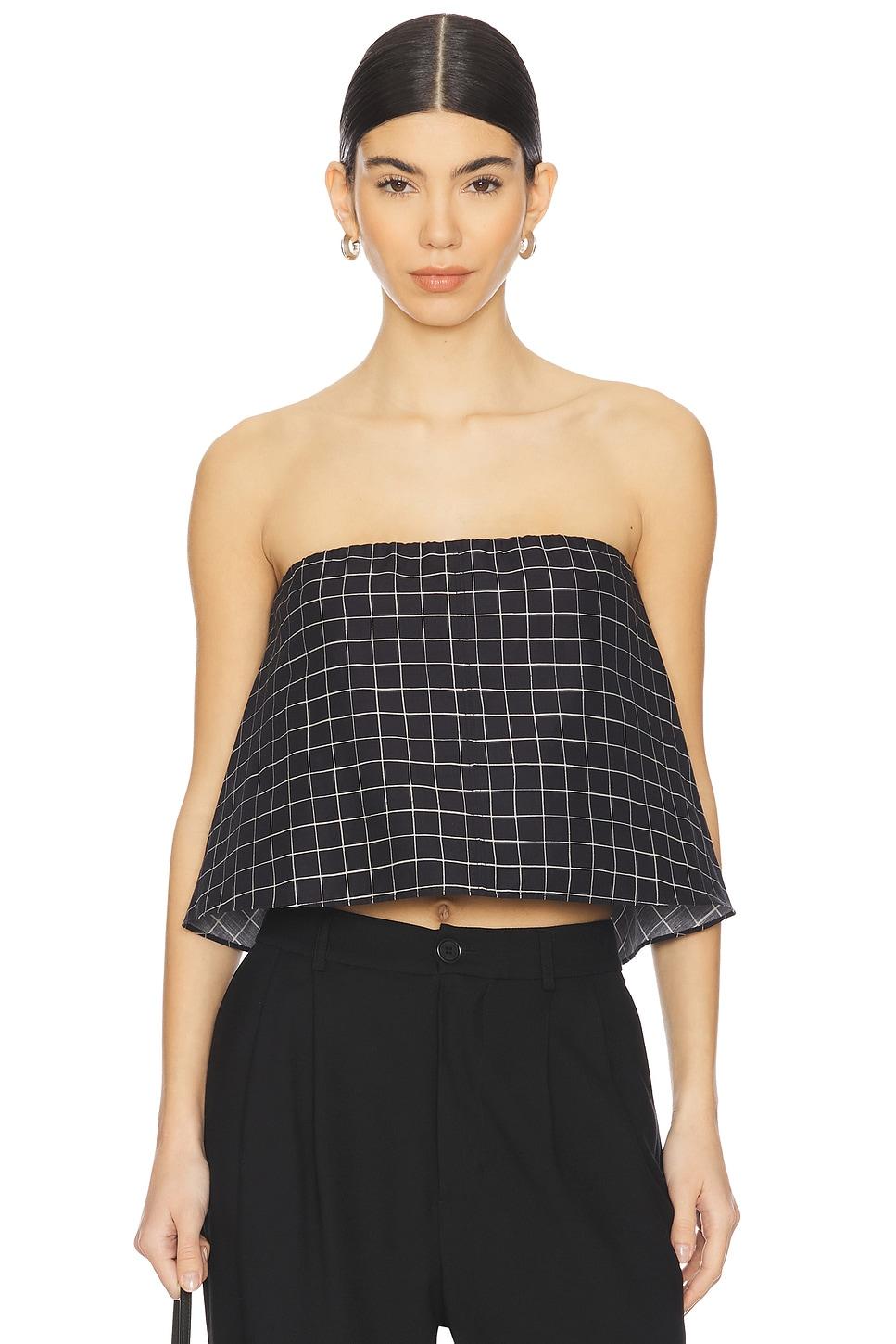 trellis strapless tie back top
