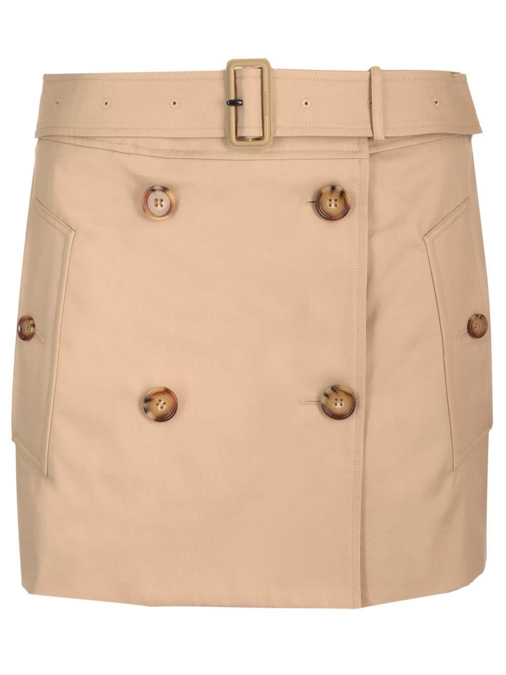 trench-style mini skirt