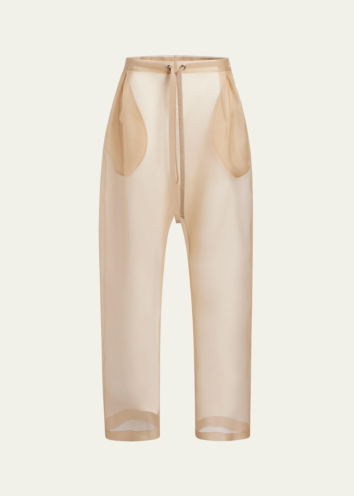 trenton drawstring sheer pants