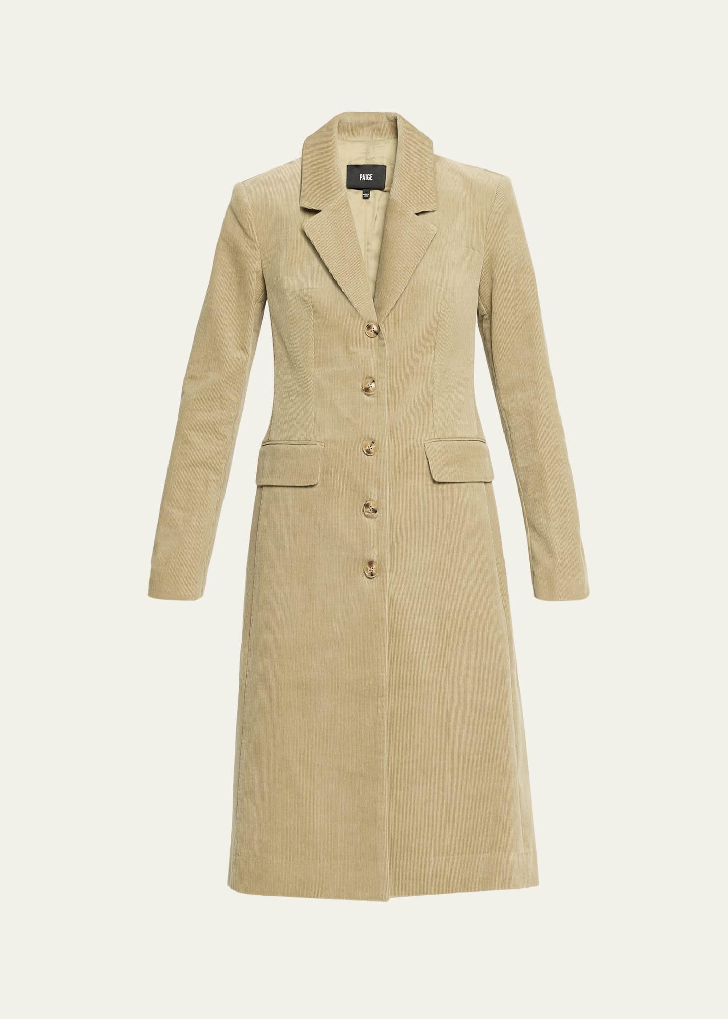 trexi long corduroy coat