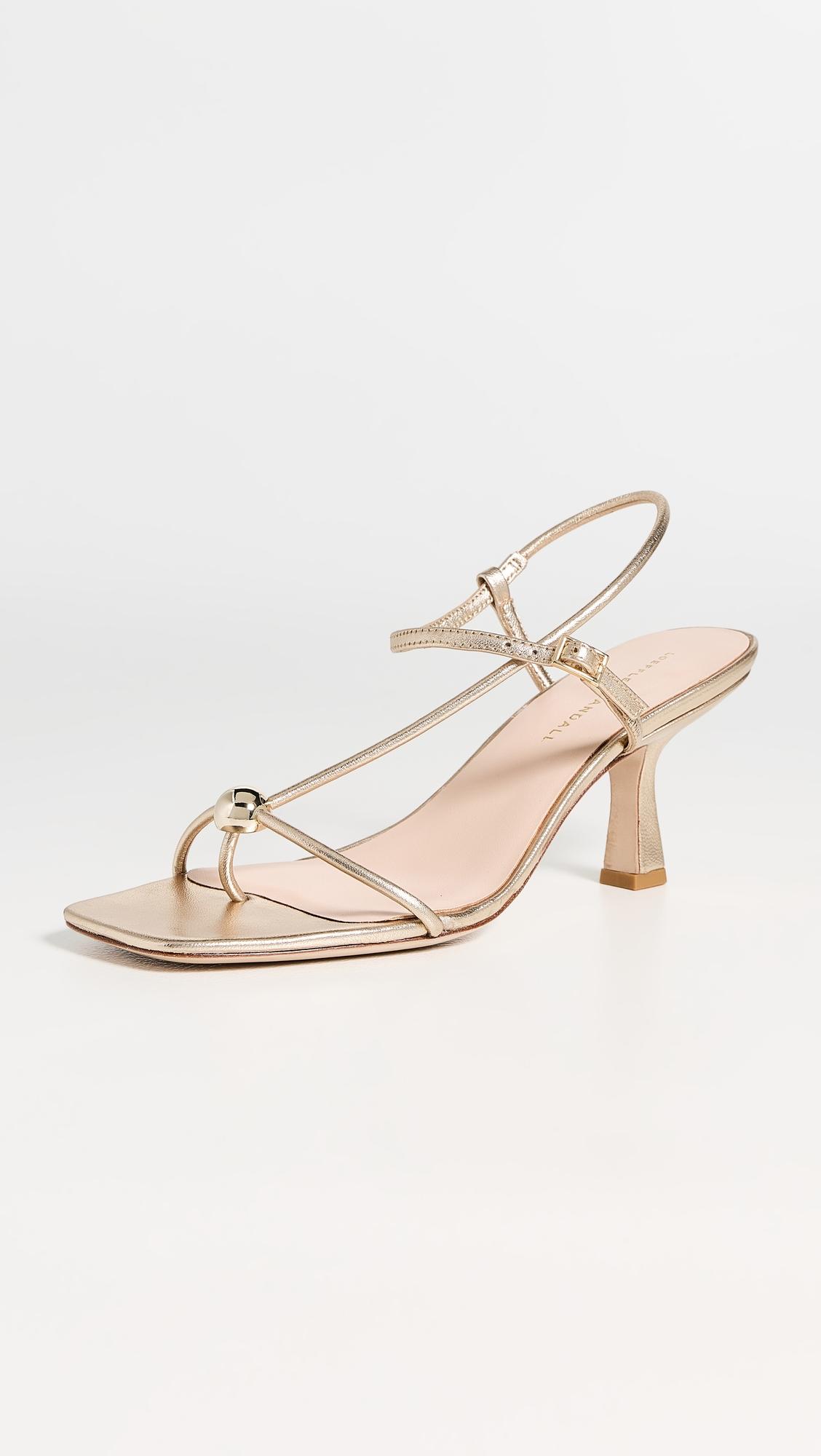 triana strappy mid-heel sandals with ball