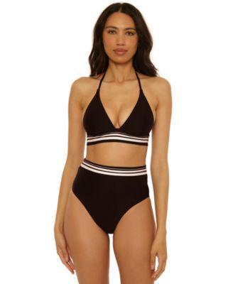 trina turk womens bougainvillea reversible v neck top reversible high waist swim bottom