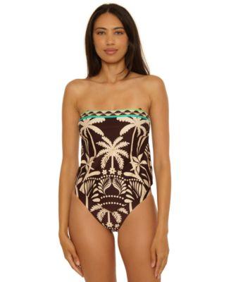 trina turk womens syros banded handkerchief tankini top hipster bottoms