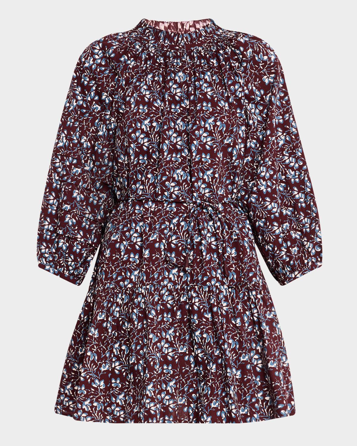 trinidad tiered floral-print mini dress