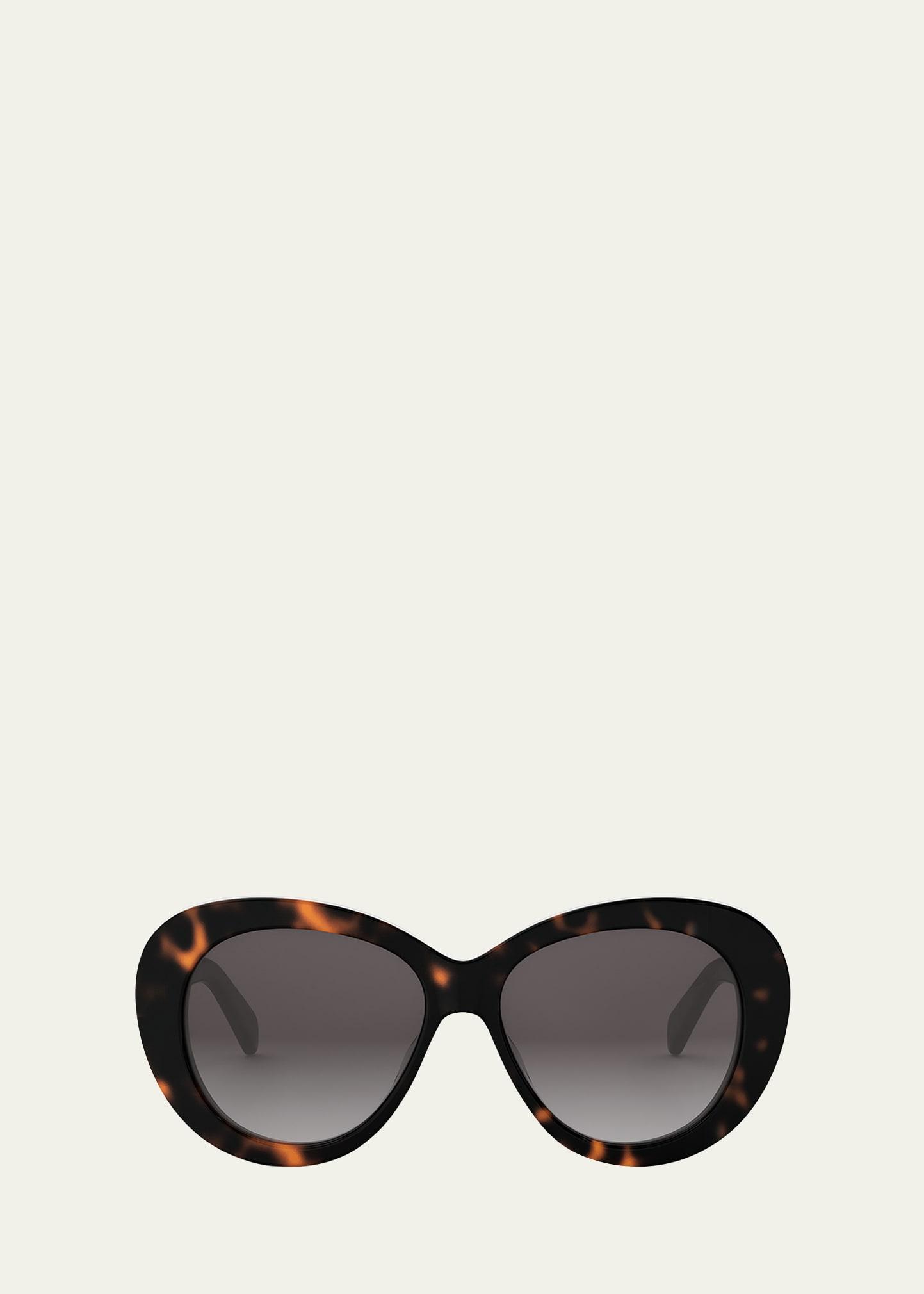 triomphe logo oval acetate sunglasses