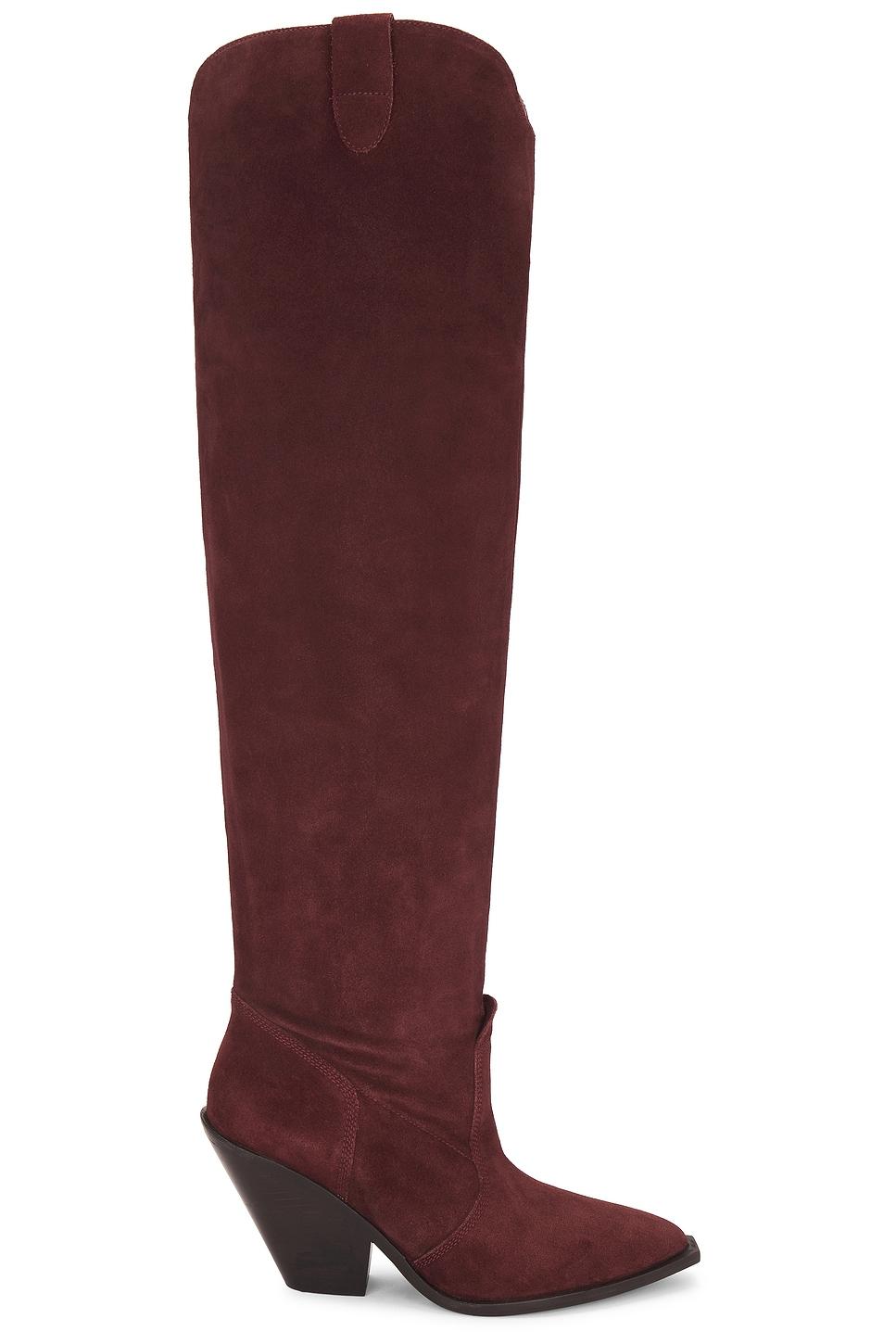 triple crown over the knee boot in espresso suede